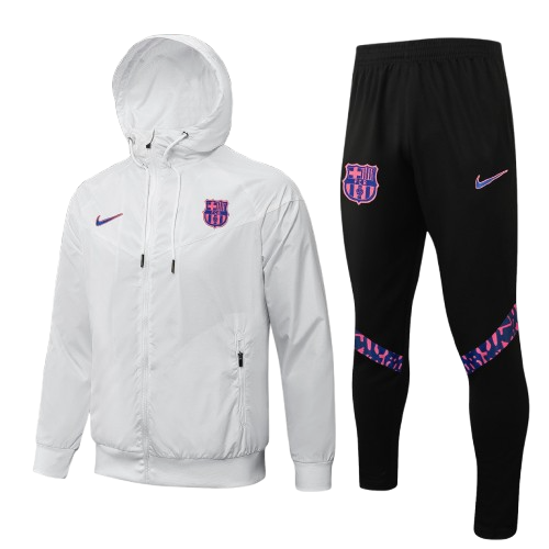 Chándal con Cortavientos FC Barcelona | Blanco Chándal con Cortavientos FC Barcelona | Blanco